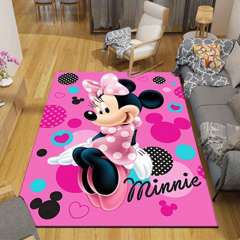 1pc Minnie Pattern Area Rug Soft Flannel Floor Mat for Living Room,Office,Bedroom and Carpet