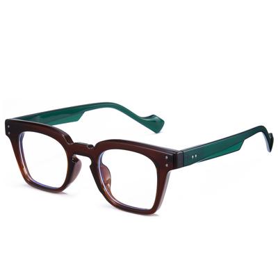 Thick Cellulose Frame Fashion Blue Light UV Unisex Brown [Cyxus] Glasses, Blocking, Non-Prescription, Protection, Sunglasses, Stylish, (8321T29 &