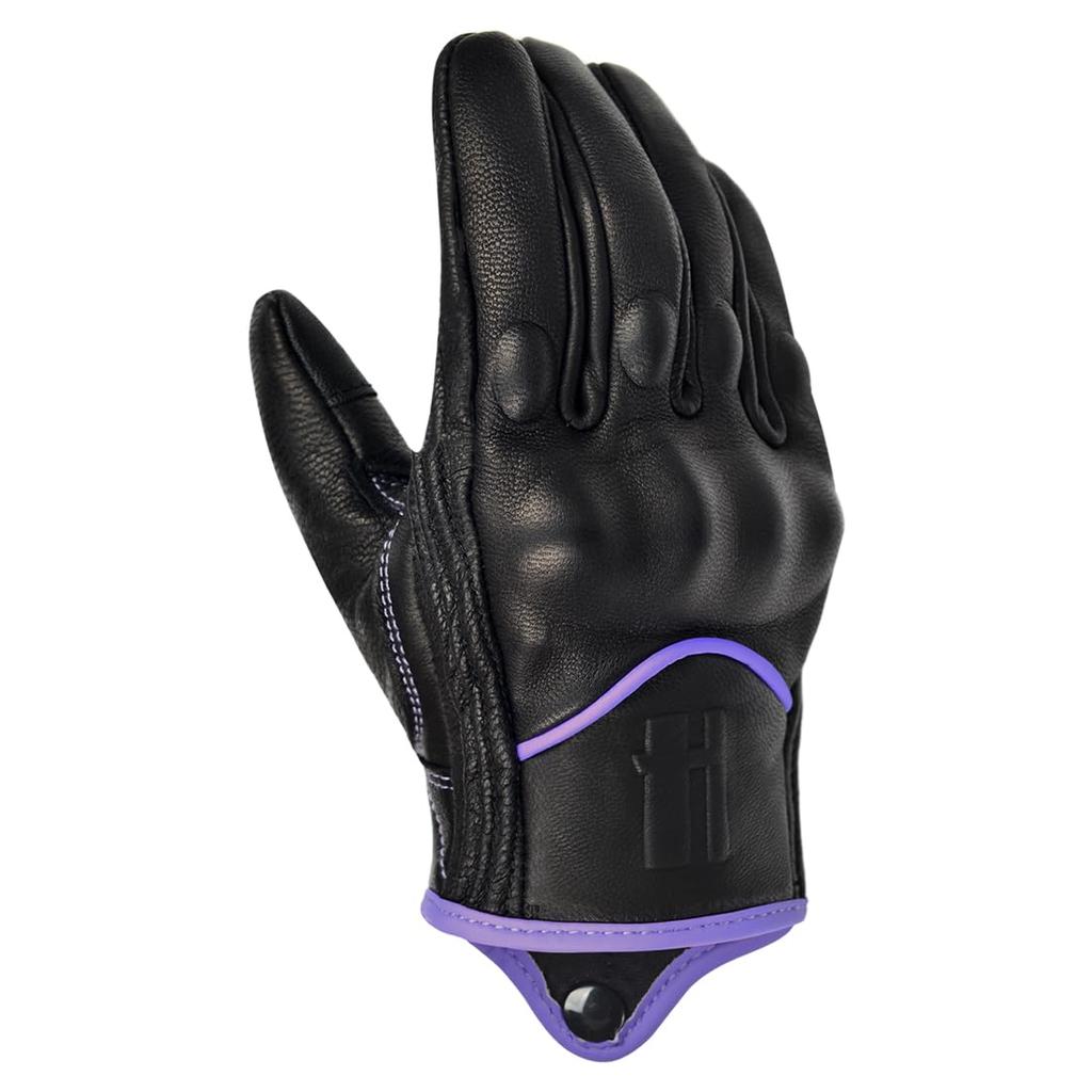 Harssidanzar Women's Motorcycle Gloves, Motorcycle Gloves, Road Racer, Bicycle Climbing, Power Exercise Gloves Touch Screen GL016JP,Purple/Black,L