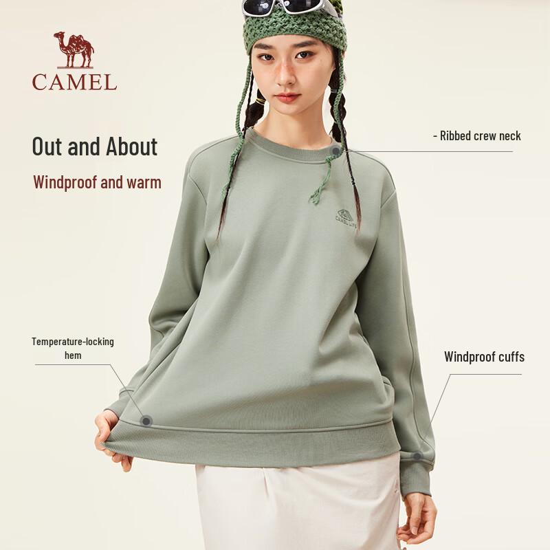 CAMEL Unisex Loose Fit Round Neck Sweatshirt