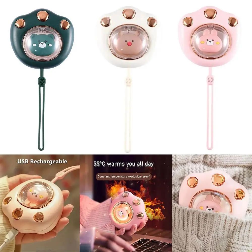 Cute Mini Cat's Claw Hand Warmer Rechargeable 2 Heat Levels Electric Heater Portable Pocket Warmer Students