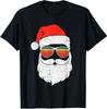 Retro Santa Face Sunglassed Christmas In July Summer XmasFor Adult S-4XL T-Shirt