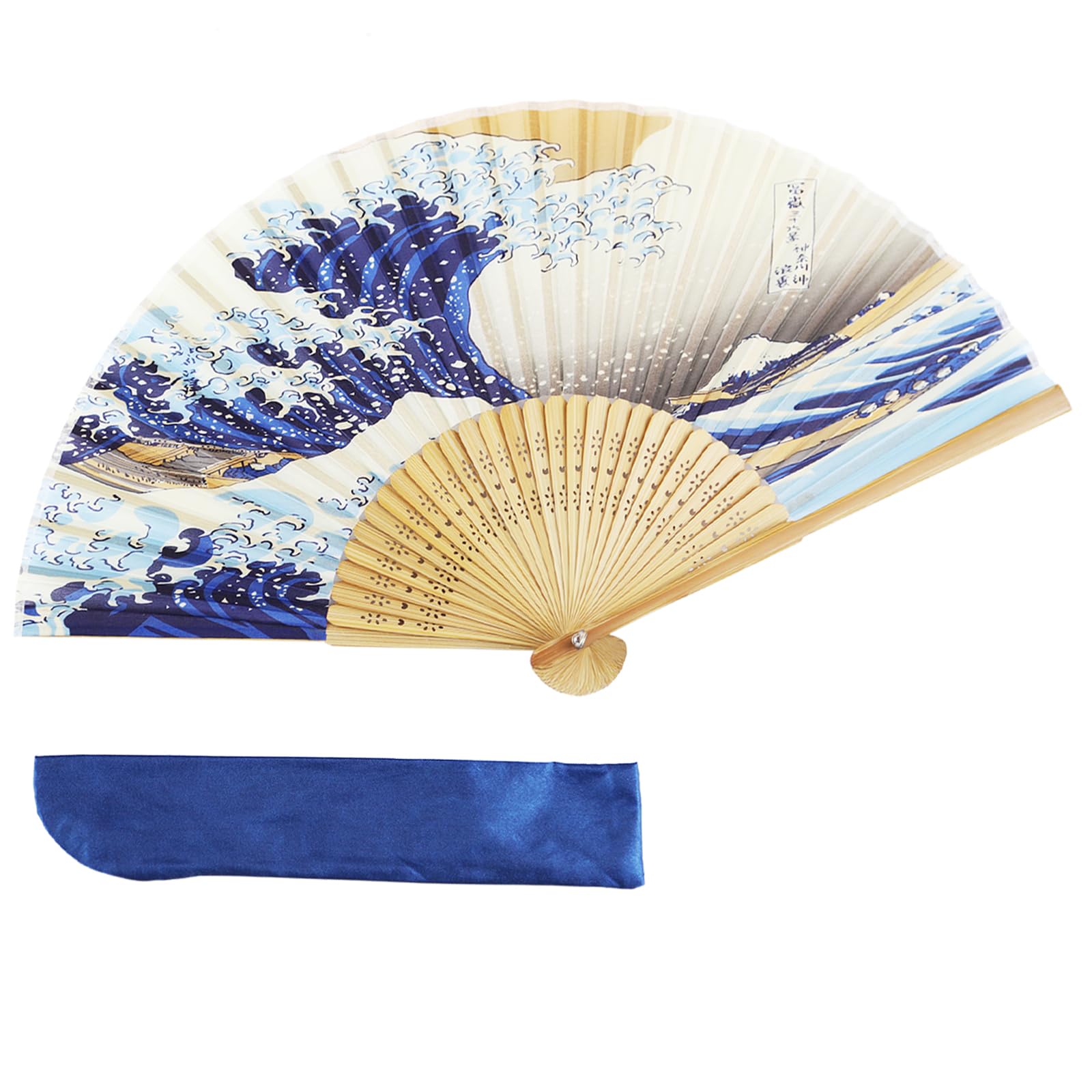 

Folding Fan for Men and Bamboo Japanese Japanese Fireworks New Japanese Japanese Kabuki Set Fan The Great Wave off [TOuWA] Women, Frame, Pattern,