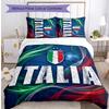 Italy Football Printed Bedding 3 Piece Set Cozy Breathable Bed Cover Set as Housewarming Holiday Gift