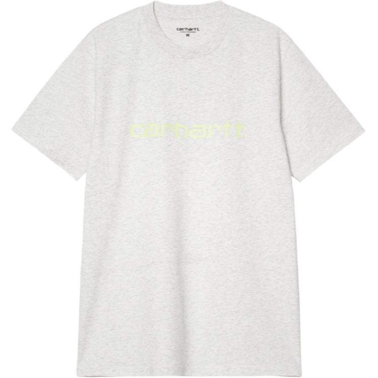 Carhartt WIP T-Shirts Men's Ash Heather Crew Neck Moderate Straight Fit I031047-2QM-XX