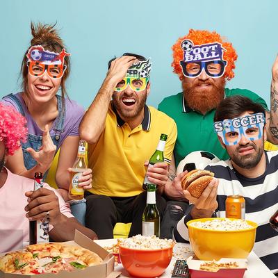 World Cup Football Game Decorations, Glasses, Fan Cheering Photo Props, Beer Glasses, Football Letter Glasses Frames