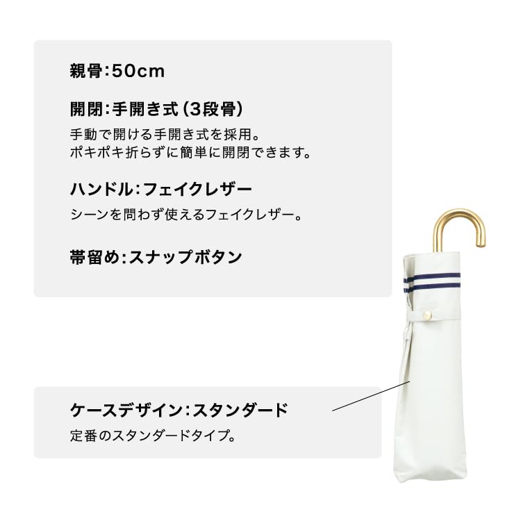 Sun Sailor Light UV for Sunny and Rainy Folding for Commuting and 2026Wpc. Umbrella, Sun-Blocking Mini, Off-White Heat Shielding/100% Blocking/100%