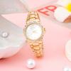 Montre Simple pour Femme Incrustée de Diamants, Montre à Quartz Haut de Gamme, Tempérament Mode Féminin, Montre Bracelet Décontractée de Luxe Léger