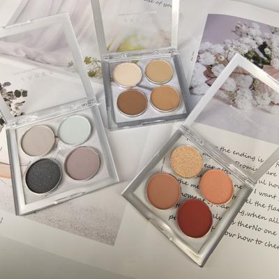 1/4 Colors Pearlescent Eyeshadow Palette Matte Earth Color Eye Shadow Shiny Sequins Eye Shadow Pigments Long Lasting Eye Makeup