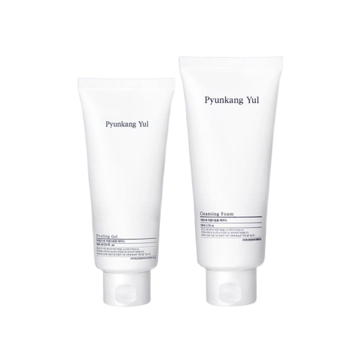 Pyunkang Yul Exfoliating & Deep Cleansing Duo - Peeling Gel 100ml + Low pH Pore Cleansing Foam 150ml Set