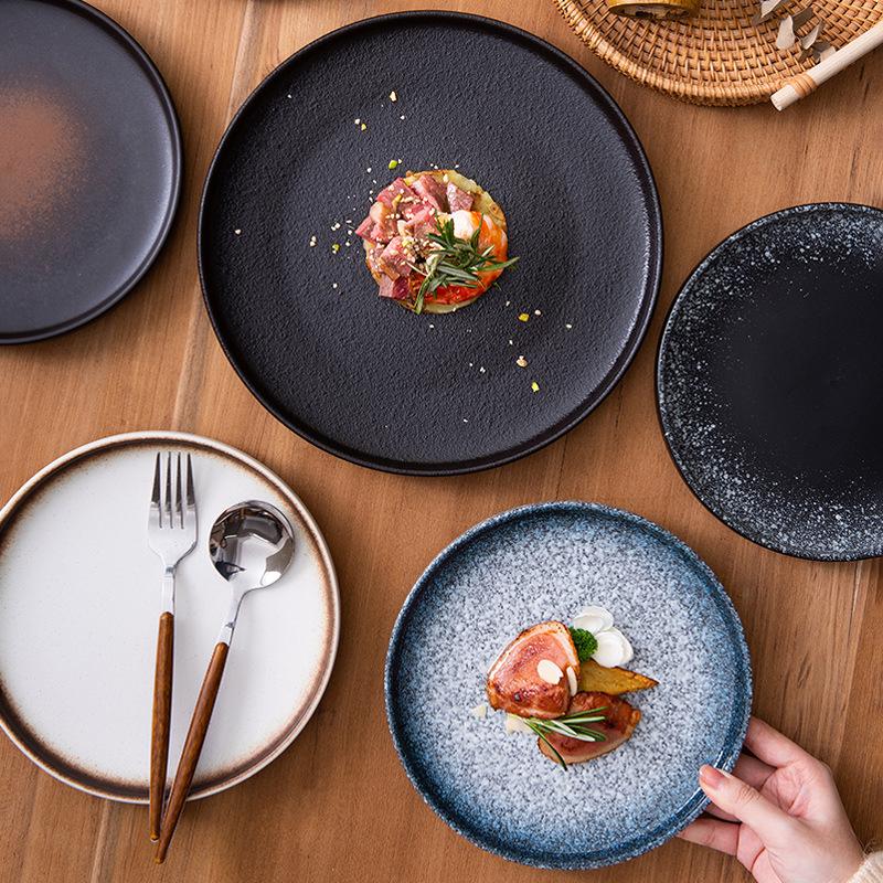 High-Grade Ceramic Steak and Pasta Plate - Elegant Tableware for Household and Hotel Use