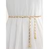 1pc Stylish Zinc Alloy Chain Waist Belt, Gold/Silver Color, Versatile Metal Waist Chain To Match Dress, Skirt, Pants, Suitable For Valentine's Day