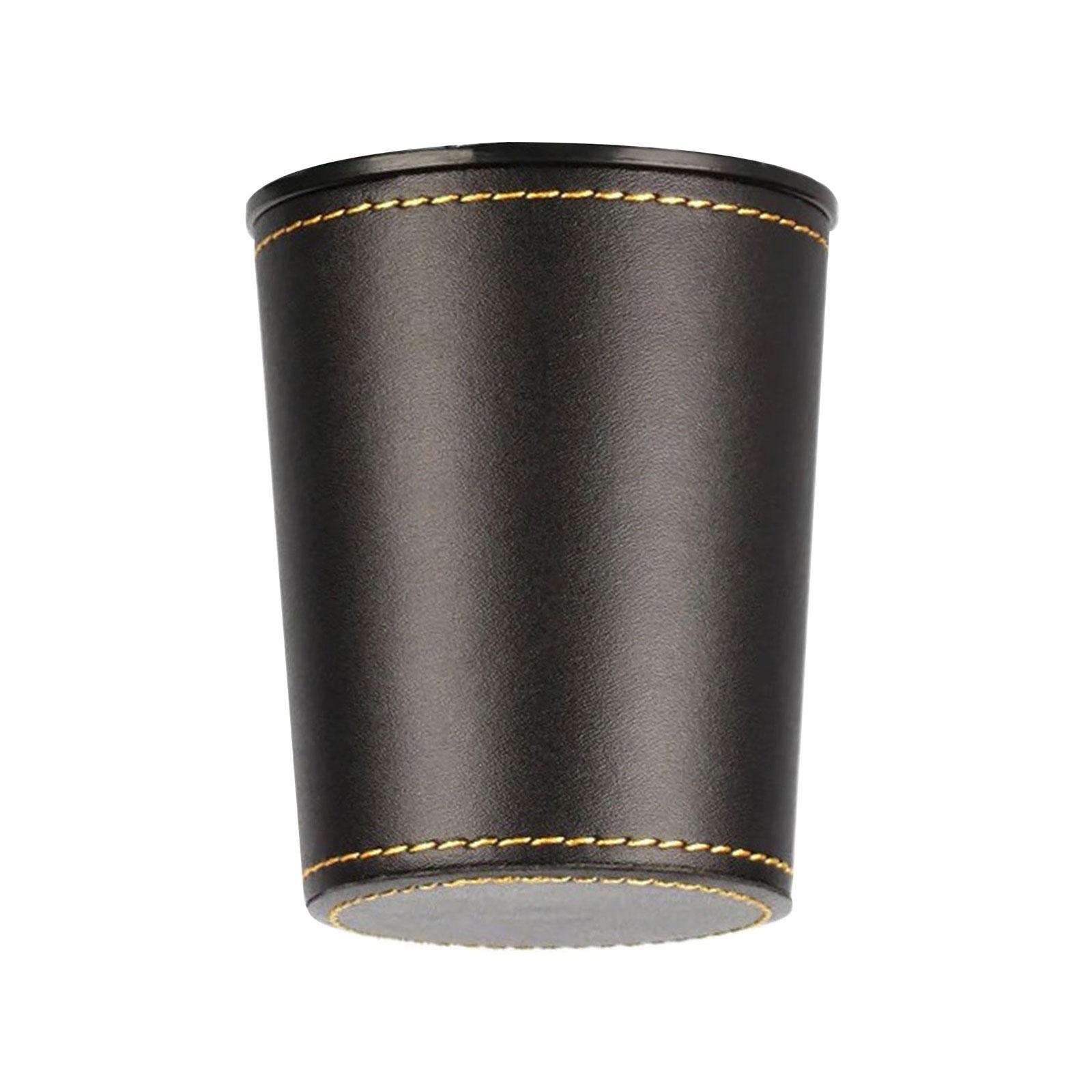 

PU Leather Dice Cup Fashion Simple Dice Shaker Cup Flannel Interior Quiet Shaker Cup Clubs Entertainment Dice Cup чёрный