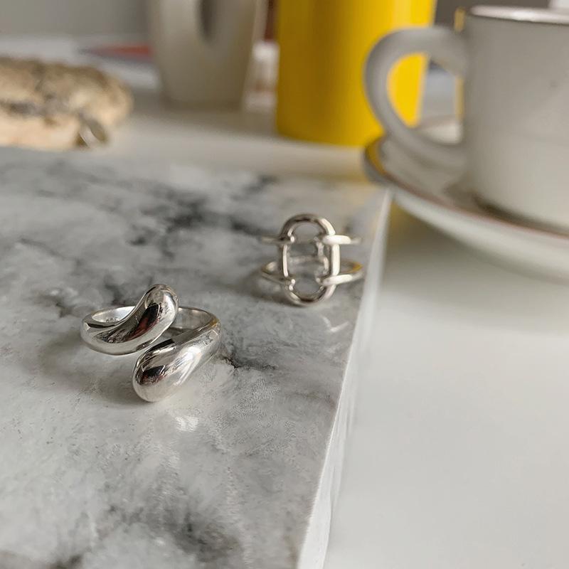 Retro Chic Hollow Design Open Ring For Women In 925 Sterling Silver Fashion