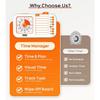 Timer Visivo 3-in-1 per ADHD per Bambini e Adulti con Bacheca di Pianificazione, Timer per Attività, Tabella delle Faccende e Planner Visivo dell'Orario, Strumenti per Autismo e ADHD l