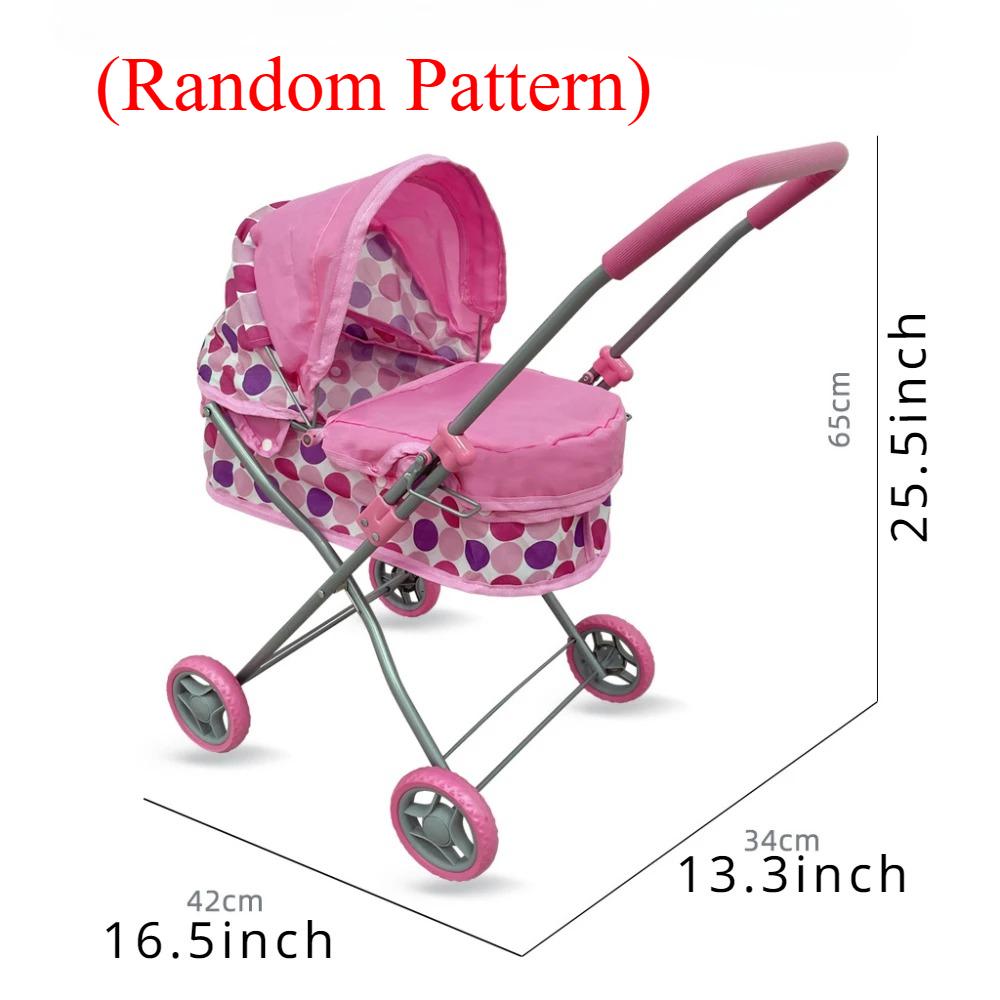 Doll Stroller for Kids Foldable Baby Toy Doll Stroller Lightweight Pretend Play Best Christmas Birthday Gift for Girls & Boys