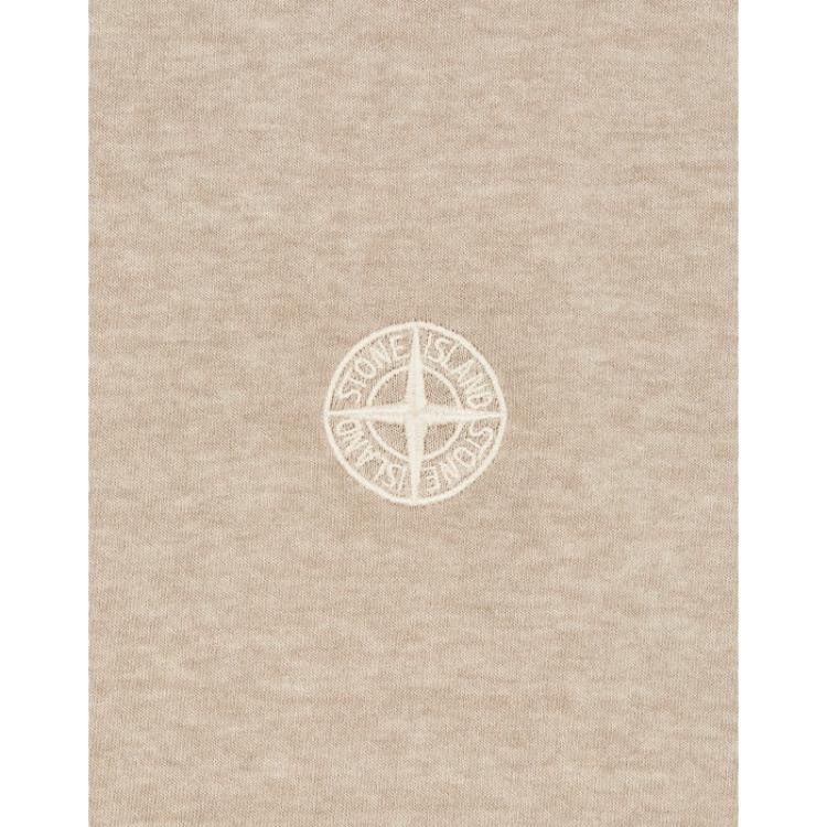 STONE ISLAND Ss23 Solid Color Logo Embroidered Crew Neck Short Sleeve T-Shirt Men Tops Gray 781520957-V0192