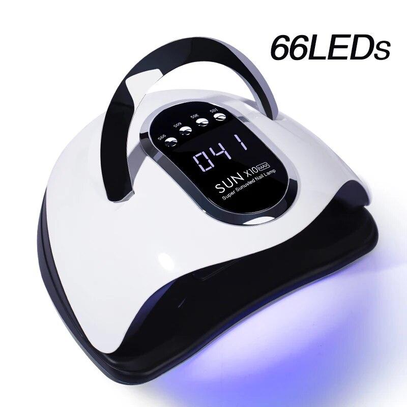 

Светодиодная лампа для ногтей для быстрого высыхания геля, 66 светодиодов, сушилка для лака для ногтей, домашнее использование, ледяная лампа с автоматическим датчиком для маникюрного салона EU белый