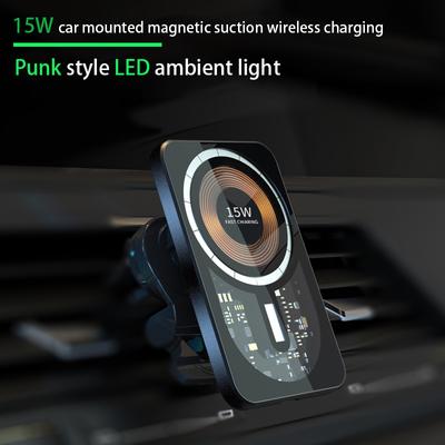 Carregadores magnéticos sem fio para carro, doca para iphone 15/14/12/13 pro 15w, carregamento rápido sem fio, suporte para ventilação de ar