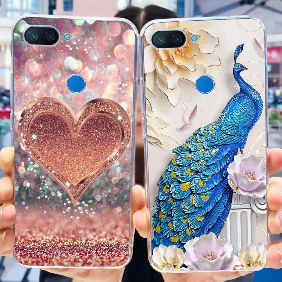For Xiaomi Mi 8 Lite Case Cute Painted Cover Clear Silicone Phone Case For Xiaomi Mi 8 Lite 8Lite Back Cover 6.26'' Fundas Coque