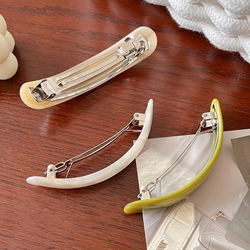 Neue Elegante Acetat-Haarspangen Einfache Geometrische Einfarbige Spangen Haarnadel Damen Haarschmuck
