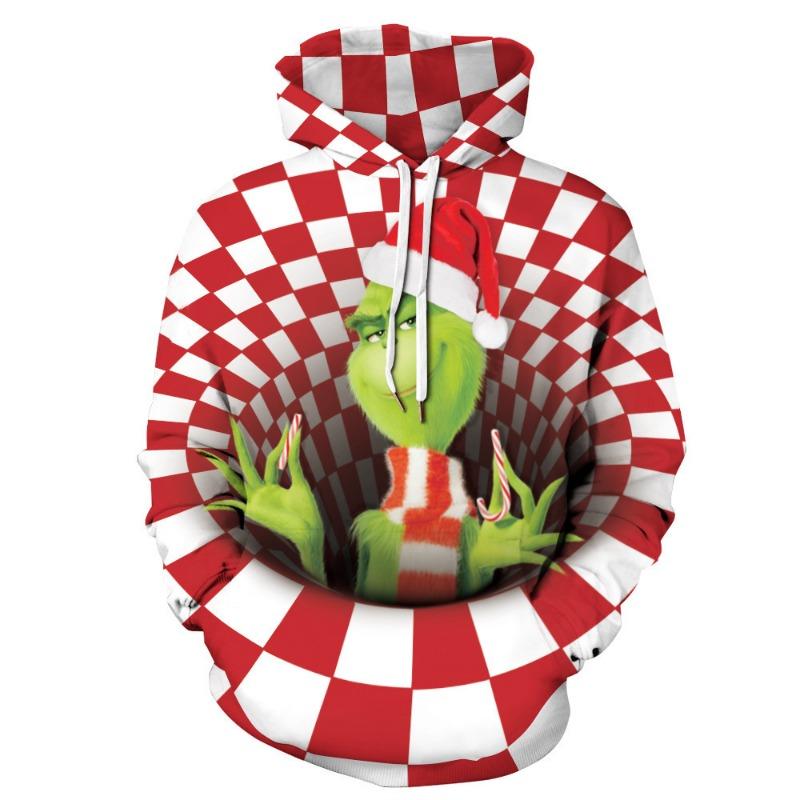 Рождественские милые толстовки с мультяшными персонажами для мужчин повседневные с длинным рукавом и капюшоном детские пуловеры в стиле харадзюку Y2K 100 2420₽