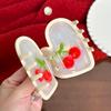 Heart Cherry Trendy Claw Hair Clip Perfect For High Ponytails And Summer Fashion