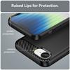 For iPhone 16e Case Protective Phone Cover Carbon Fiber Texture Brushed