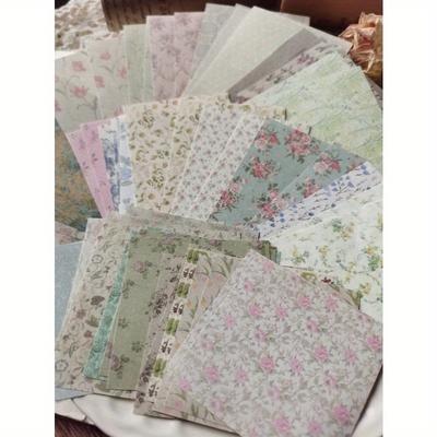 60pcs Floral Pattern Material Paper Back To School