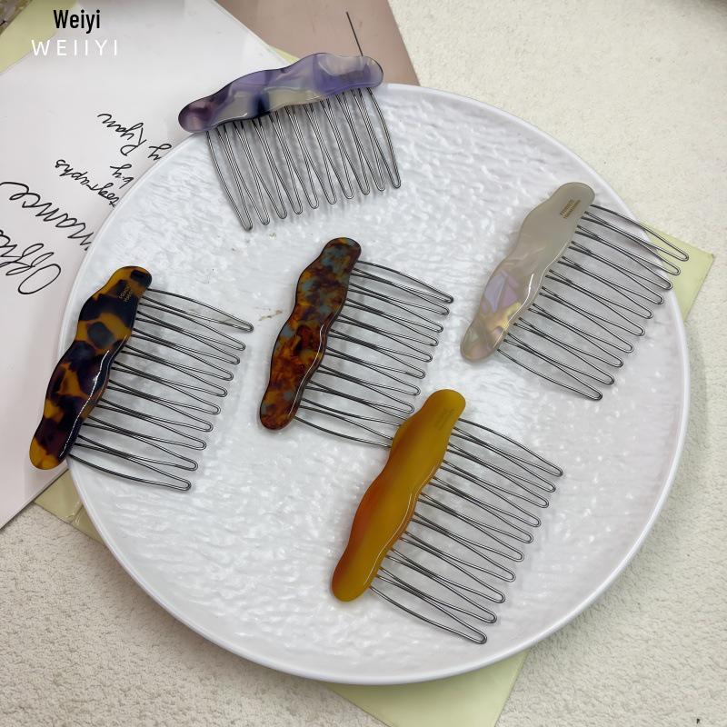 Wei Yi Stylish Acetate Hairpin Comb for Bangs - High-End Textured Design