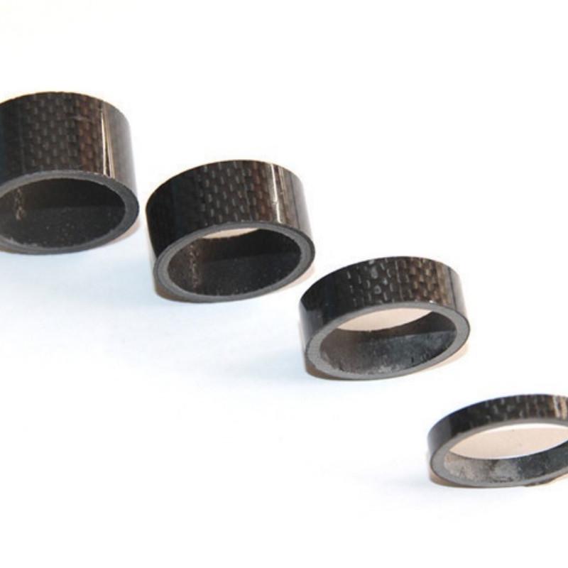 4 Peças Espaçadores de Headset de Fibra de Carbono 5/10/15/20mm de Espessura para Guidão de Bicicleta de 28,6mm