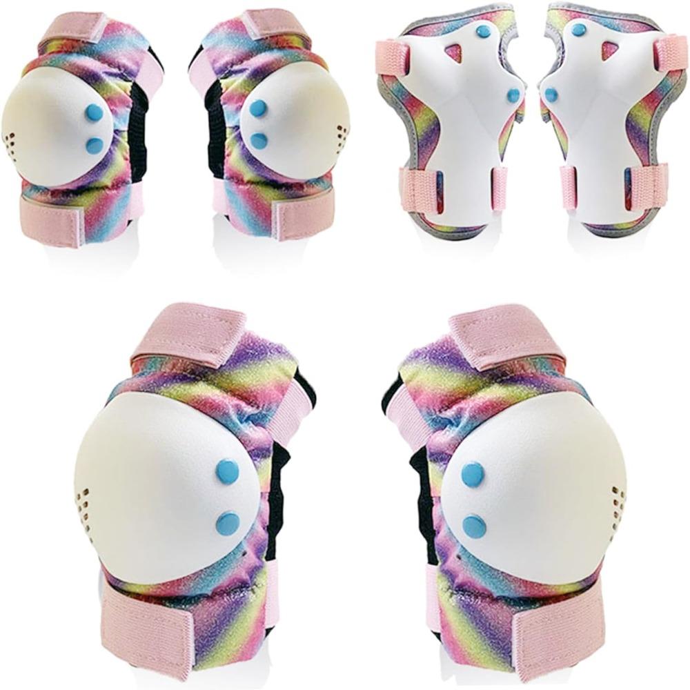 Wrist Guards Roller Scooter Elbow Pads Thickened Children Knee Pads  Boys Girls S-Colorful