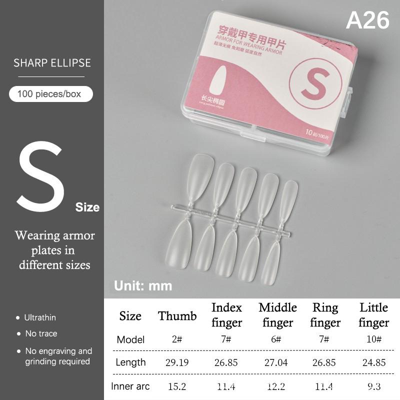 100Pcs/Box Matte Fake Nails No Polishing Press On False Nails Medium Short Design High Matt Soft Gel Nail Tips For Extension