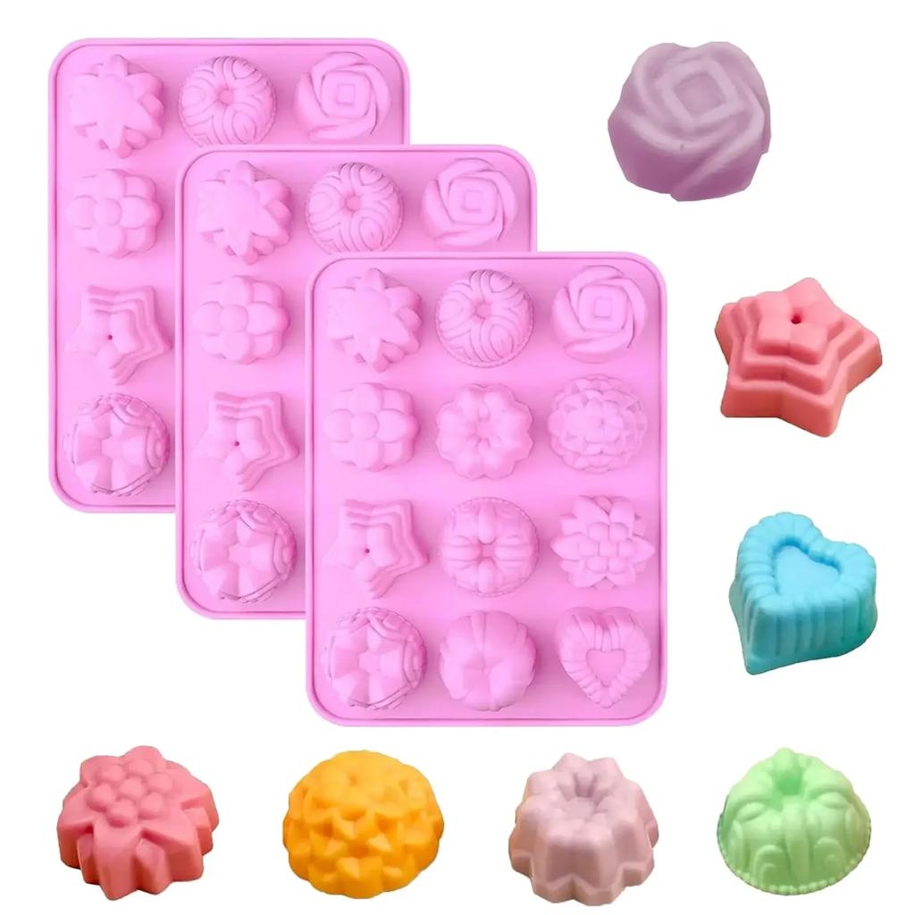 Dubai Chocolate Molds Silicone Molds Fudge Rose Heart Shape Baking Pastry Molds Baker Lovers Baking Accessories