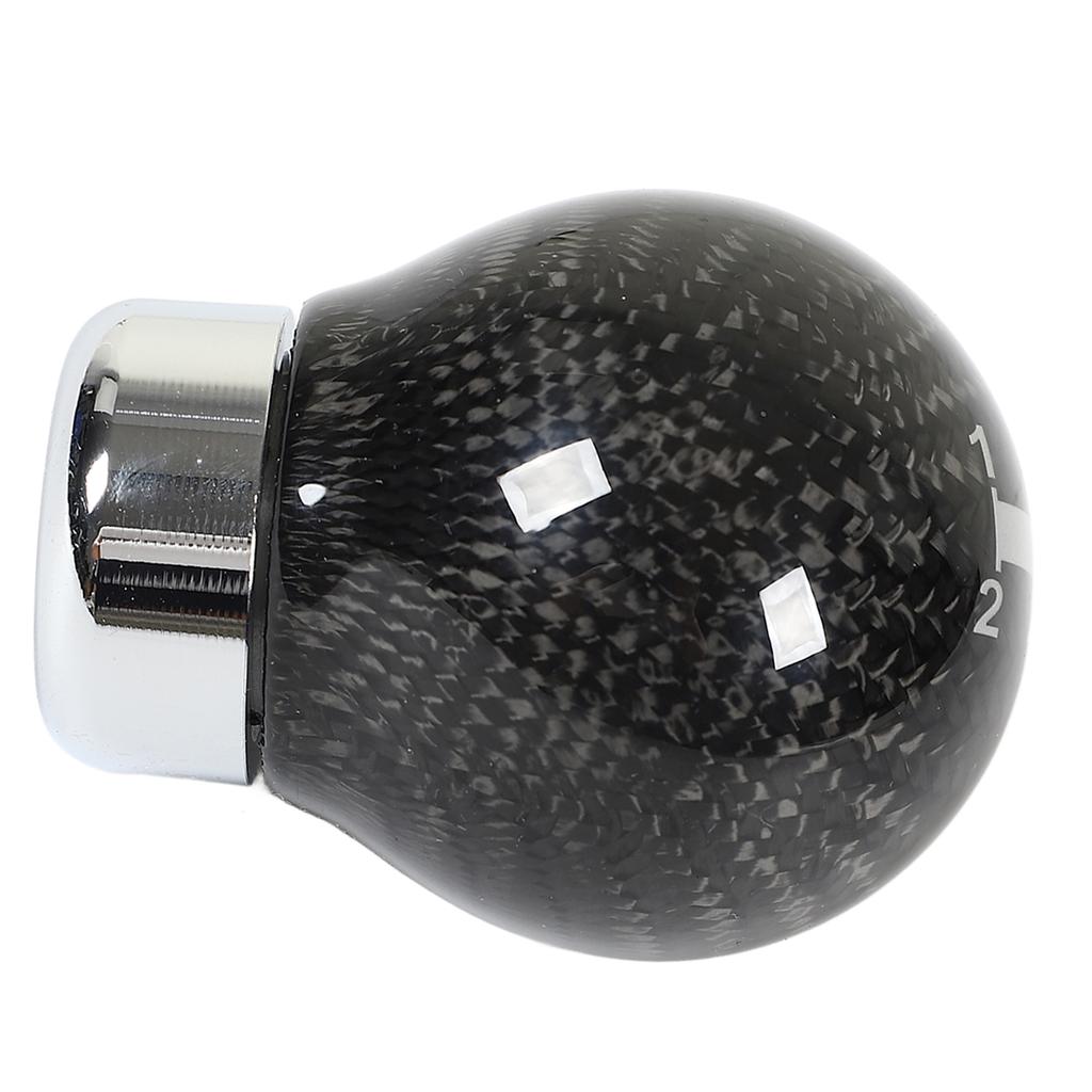 Gear Shifting Lever Knob Carbon Fiber 15mm Bottom Interface Round Ball Manual Automatic Transmission Shifter Head Knob