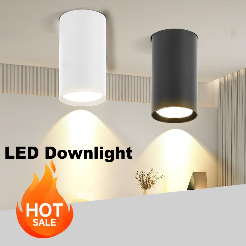 GU10 LED Downlight Replaceable Bulb 110V/220V Ceiling Lamp Surface Mounted Interior Bedroom Living Room Shop Home Led Spotlights