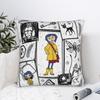 Pillow Case Horror Cartoon C-Coraline Design Pillow Cover For Sofa Car Home Decor Cute Funny Pillowcases