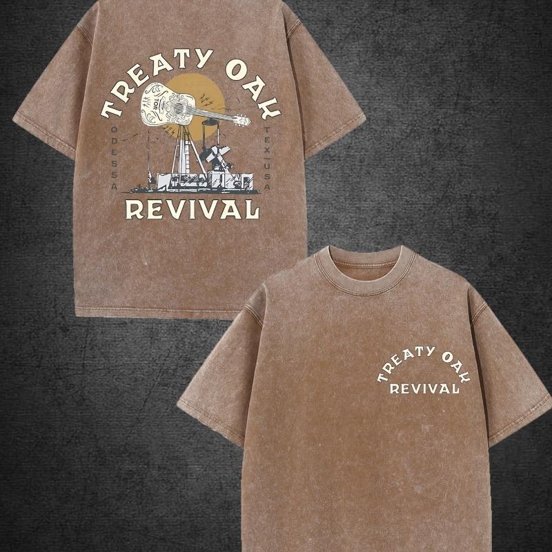 Men's Vintage T-Shirt - Retro Streetwear with Oak Bark & Oak Tree Print, Breathable Round Neck Casual for All-Season Wear, for Gym, Outdoor & Everyday