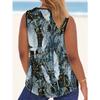 Summer Women's Sleeveless Colorful  Vest Comfortable Soft Leisure Loose Fashionable Versatile Vest