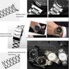 [Kai Tian] 20mm Metal Watch Band, Silver Gold Stainless Steel 3-Row Watch Band for Men and Women
