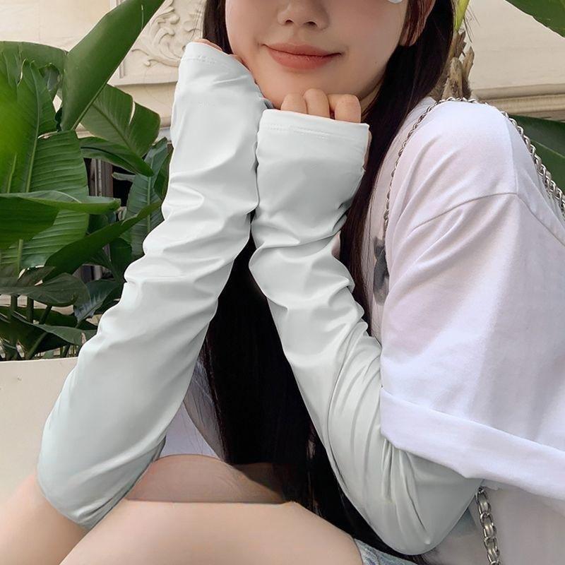 Lightweight Sun Arm Sleeves Breathable Cooling Effect Uv Protection Arm Sleeves Elastic Upf 50+ Ice Silk Arm Sleeves Outdoor
