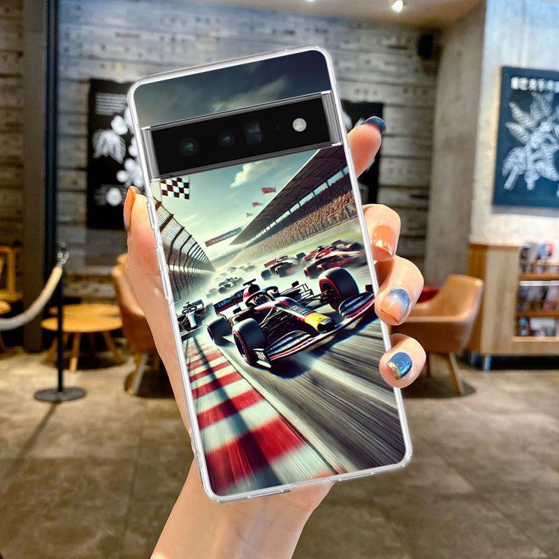 Phone Case Cover for Google Pixel 9 8 7 6 5 4 4XL 7A 6A 5A 4A 3A Pro XL 5G Transparent Soft TPU Nurburgring F1 Circuit Pattern