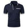 T-shirt Polo Casual à Manches Courtes et Revers avec Poche Boutonnée pour Homme Chemise de Sport pour Homme
