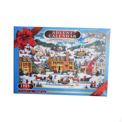 1008 Teile Weihnachts-Puzzle, Schachtel mit 24, Geschenk, Kreatives Spielzeug Ideal für
