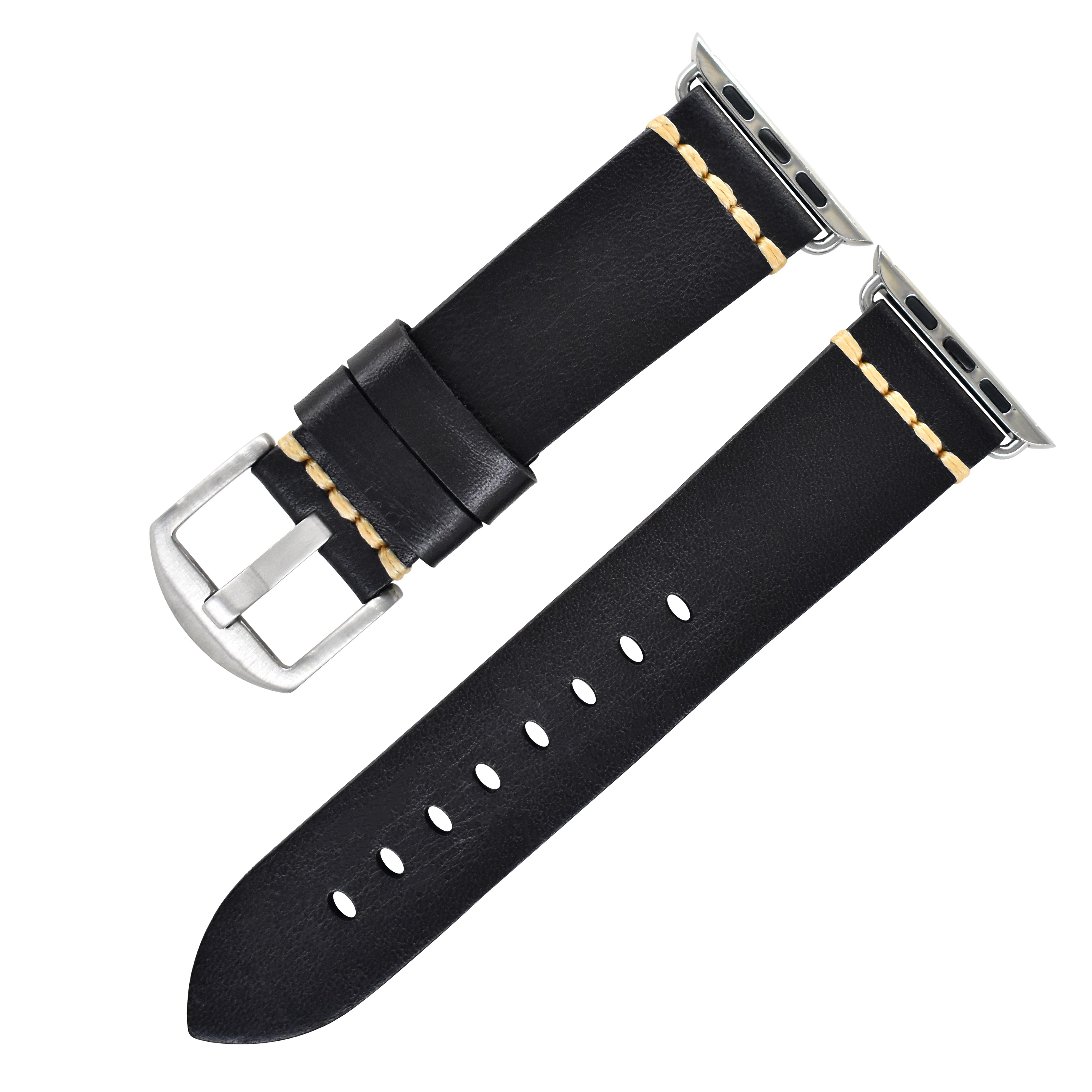 AppleWatch Strap Sport Unique Soft Cowhide Classic Durable Flexible Leather Smooth Adjustable Vintage Watch Bands 38/40/41mm