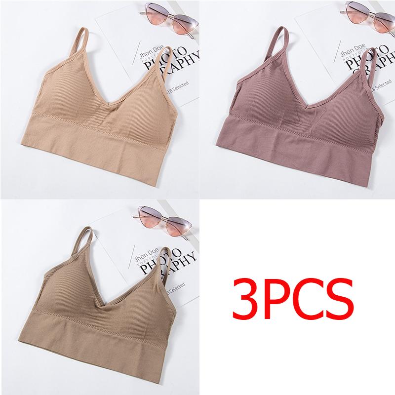 Women Tank Crop Top Seamless Underwear Female Crop Tops Sexy Lingerie Intimates  Removable Camisole
