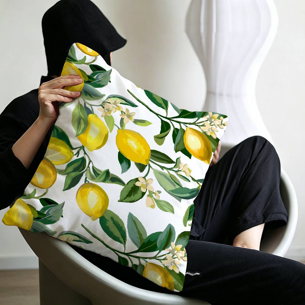 Fruit Lemon Pillow Cover for Bedroom Room and Living Room Sofa Decorative Cushion Cover