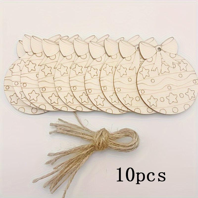 

DIY Wooden Christmas Decorations 10/20/30 Pieces Wood Chips for Painting Graffiti Crafts Holiday Home Decor Art Supplies