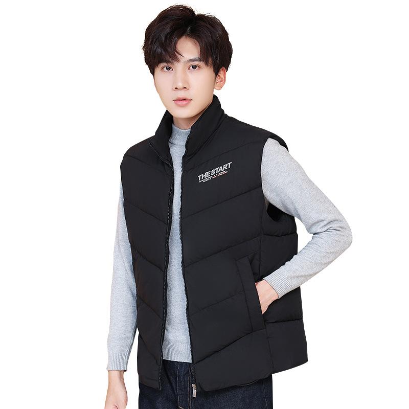 

Sleeveless men s cotton clothes, vest, multi-pocket vest, autumn and winter cotton vest, vest, men s silk cotton multi-pocket design 2XL (recommended about 100-62.5 kg)