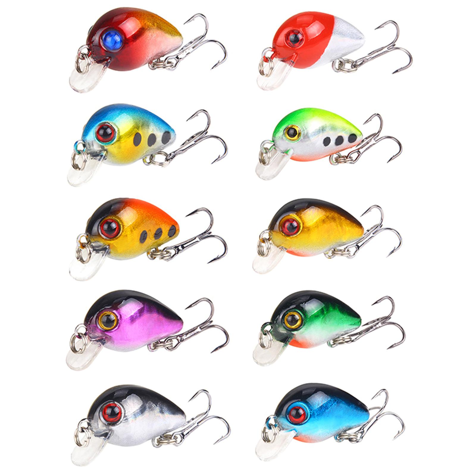 

10Pcs Crankbait Hard Baits Artificial Wobbler Baits Soft Plastic Baits Small Artificial Baits Topwater Crank Wobbler A